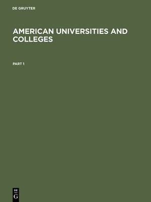 cover image of American Universities and Colleges